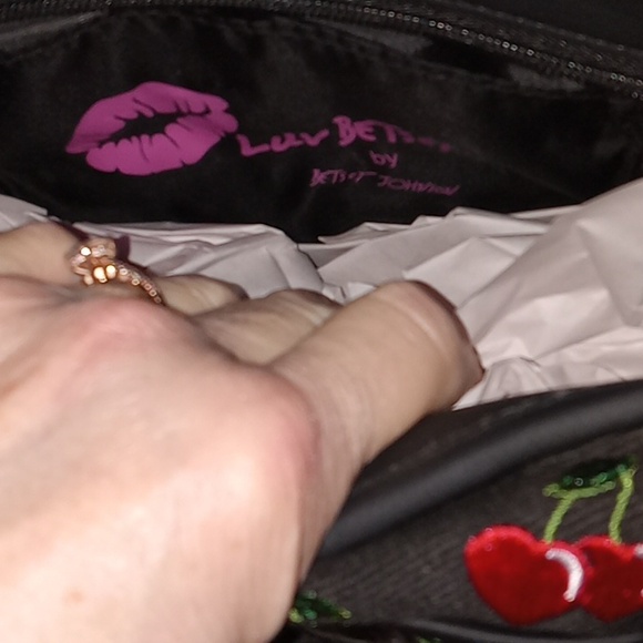 Betsey Johnson Cherry Canvas Tote 🍒🍒🍒🍒🍒 - Picture 7 of 8